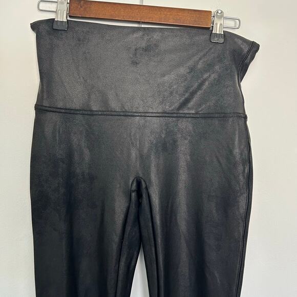 Spanx Leggings, Faux Leather, Black, Size XL - Picture 1 of 8